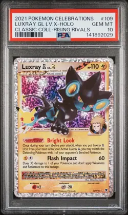 PSA 10 LUXRAY LV.X HOLO CELEBRATIONS CLASSIC POKEMON BM - Image 1