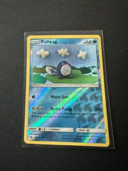 Poliwag [Reverse Holo] #30 Pokemon Card Sun & Moon Near Mint Condition - Image 1