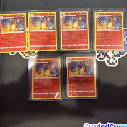 1x 2020 Pokemon Sword & Shield Vivid Voltage REVERSE HOLO Charizard #025/185 - Image 1