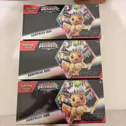 Pokemon TCG Scarlet & Violet Prismatic Evolutions Surprise Box Sealed (Lot of 3) - Image 1