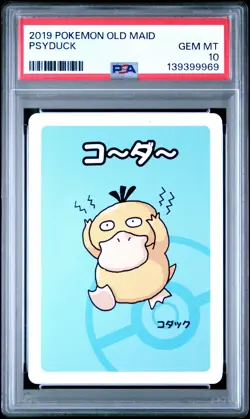 2019 POKEMON OLD MAID PSYDUCK PSA 10 - Image 1
