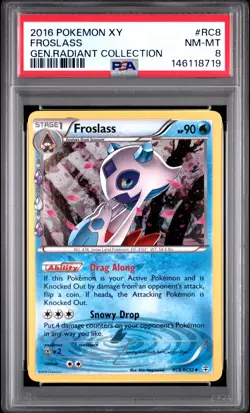 2016 POKEMON XY GENERATIONS RADIANT COLLECTION #RC8 FROSLASS PSA 8 - Image 1