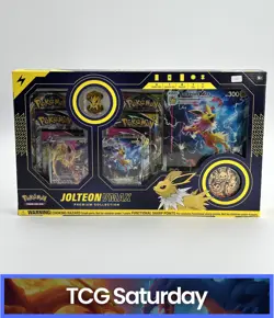 2022 POKEMON TCG JOLTEON VMAX PREMIUM COLLECTION BOX SEALED - Image 1