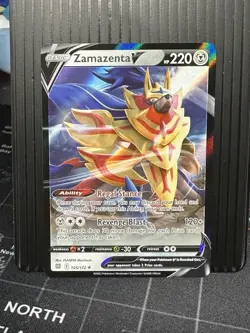 Zamazenta V 105/172 Swsh09: Brilliant Stars Ultra Rare Holo 220 HP Pokemon TCG - Image 1