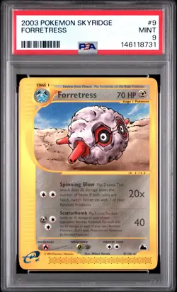 2003 POKEMON SKYRIDGE #9 FORRETRESS PSA 9 - Image 1