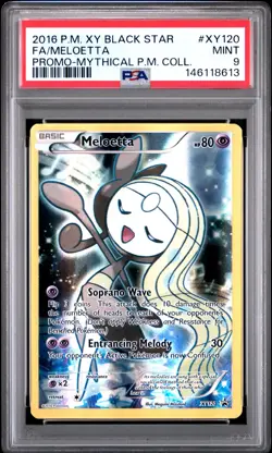 2016 POKEMON XY PROMO MYTHICAL POKEMON COLLECTION FULL ART/MELOETTA PSA 9 - Image 1