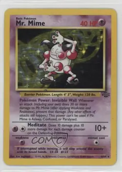 Mr Mime Holo Pokemon Jungle #6 1999 - Image 1