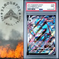 Pokemon TCG Umbreon VMAX Holo Ultra Rare Full Art Evolving Skies 95/203 PSA 9 MT - Image 1