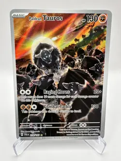 Paldean Tauros 218/193 Sv02: Paldea Evolved Holo Pokemon Near Mint - Image 1