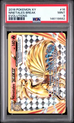 2016 POKEMON XY EVOLUTIONS #16 NINETALES BREAK PSA 9 - Image 1