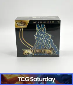 2025 POKEMON MEGA EVOLUTION ELITE TRAINER BOX LUCARIO ART SEALED - Image 1