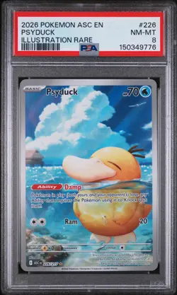 2026 POKEMON ASC EN-ASCENDED HEROES ILLUSTRATION RARE #226 PSYDUCK PSA 8 - Image 1