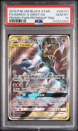 2019 POKEMON SM BLACK STAR PROMO #SM193 FULL ART/GARCHOMP & GIRATINA GX PSA 10 - Image 1