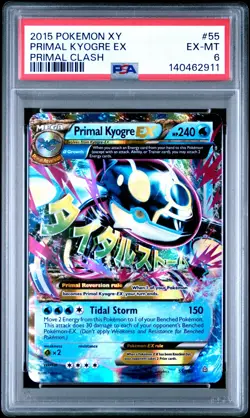 2015 POKEMON XY PRIMAL CLASH #55 PRIMAL KYOGRE EX PSA 6 - Image 1
