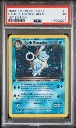 2000 POKEMON ROCKET 1ST EDITION #3 DARK BLASTOISE-HOLO PSA 7 - Image 1