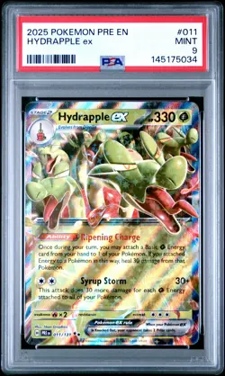 2025 POKEMON PRE EN-PRISMATIC EVOLUTIONS #011 HYDRAPPLE EX PSA 9 - Image 1
