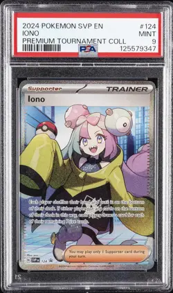 2024 POKEMON SVP PROMO IONO PREMIUM TOURNAMENT COLLECTION #124 IONO PSA 9 - Image 1
