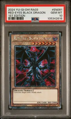 2024 YU-GI-OH! RA03-QUARTER CENTURY BONANZA 1ST ED RED-EYES BLACK DRAGON PSA 10 - Image 1