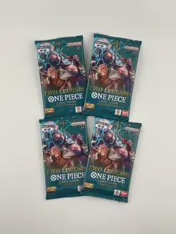 Bandai One Piece Card Game Two Legends OP-08 Booster 4 Packs English Sealed CCG - Image 1