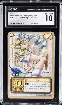 2002 ONE PIECE JAPANESE PATH TO THE PIRATE KING #LK-C18 VIVI CGC 10 GEM MINT - Image 1