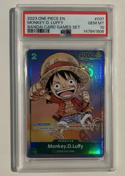 Monkey.D.Luffy Bandai Card Games Set 2023 Foil P-037 One Piece PSA 10 Low Pop! - Image 1