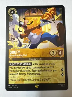 Lorcana - Goofy Groundbreaking Chef - 4/204 EN 8 Reign of Jafar - Legendary - Image 1