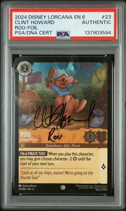 2024 DISNEY LORCANA CLINT HOWARD SIGNED FOIL #23 ROO PSA AUTH AUTO AUTH - Image 1