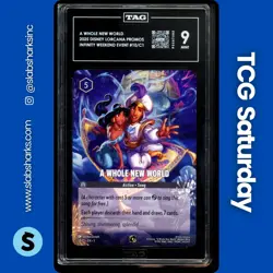2025 DISNEY LORCANA TCG C1 INFINITY EVENT PROMO #10/C1 A WHOLE NEW WORLD TAG 9 - Image 1