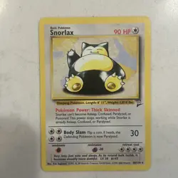Snorlax Pokemon Card Base Set 2 Rare 30/130 TCG 2000 WOTC - Image 1
