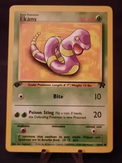 Pokemon Card Ekans 56/82 Team Rocket Regular Common-WOTC- First edition TCG - Image 1