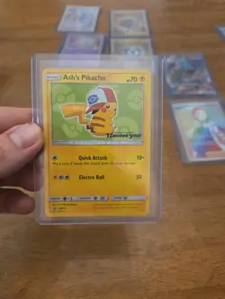 Ash's Pikachu SM112 "I Choose You" Black Star Movie Promo Pokemon Card - Image 1