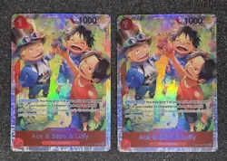 • Ace & Sabo & Luffy • OP13-007 SR Foil One Piece. 2 Cards!! - Image 1