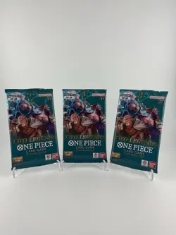 Bandai OP-08 One Piece Card Game Two Legends 3 Booster Packs English Sealed CCG - Image 1