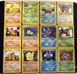 Vintage Pokemon Card Lot | Shadowless Ninetales Squirtle Nidoking Poliwrath - Image 1