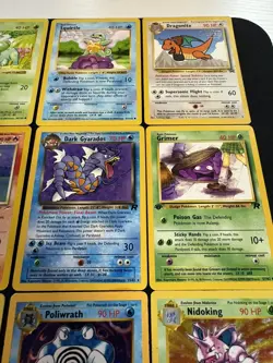 Vintage Pokemon Card Lot | Shadowless Ninetales Squirtle Nidoking Poliwrath - Image 2