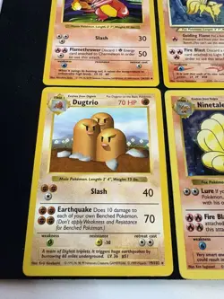 Vintage Pokemon Card Lot | Shadowless Ninetales Squirtle Nidoking Poliwrath - Image 3