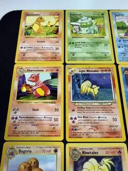 Vintage Pokemon Card Lot | Shadowless Ninetales Squirtle Nidoking Poliwrath - Image 4