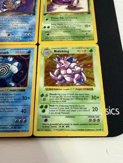 Vintage Pokemon Card Lot | Shadowless Ninetales Squirtle Nidoking Poliwrath - Image 5