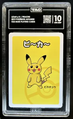2019 Pokemon Playing Cards Japanese Pikachu Old Maid TAG 10 GEM MT - Image 1