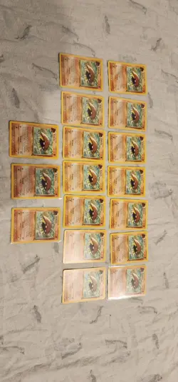 Kabuto Fossil 50/62 Vintage WOTC Unlimited - 17 Card Lot - Pokemon TCG - Image 1