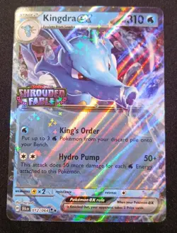 Pokemon TCG Kingdra EX Double Rare Card STAMPED! Shrouded Fable 012/064 NM EN - Image 1