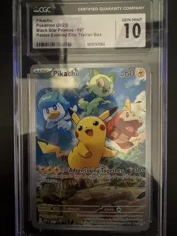 CGC 10 PIKACHU SVP027 BLACK STAR PROMO Pokemon Card - Image 3