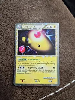 Ampharos 105/123 HeartGold SoulSilver Ultra Rare 2010 Pokemon Card TCG Near Mint - Image 1