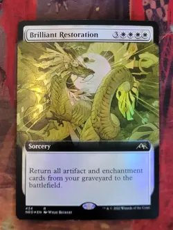 MTG Card: Brilliant Restoration (Kamigawa: Neon Dynasty) EXTENDED ART FOIL - Image 1