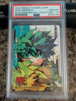 PSA10 Izuku Midoriya My Hero Academia Shonen Jump 55th Anniversary Card - Image 1