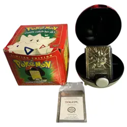 Pokemon 23k Gold Plated Togepi Trading Card 1999 Burger King Pokeball COA - Image 1