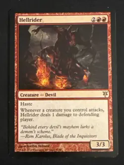 1x Hellrider (52) Duel Decks: Sorin vs. Tibalt LP MTG Magic the Gathering x1 MKE - Image 1