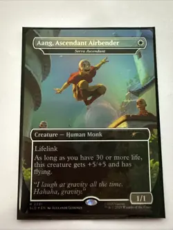 Aang, Ascendant Airbender - Serra Ascendant (Rainbow Foil) Secret Lair Drop Foil - Image 1
