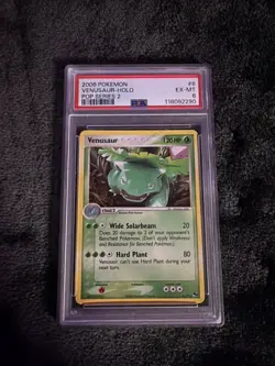 Pokemon TCG Venusaur Pop Series 2 Rare Holo Card 006/017 Psa 6 - Image 1