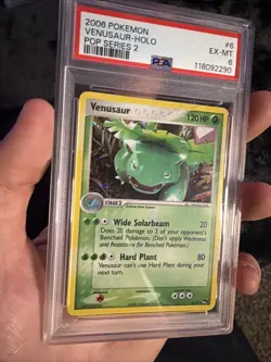 Pokemon TCG Venusaur Pop Series 2 Rare Holo Card 006/017 Psa 6 - Image 3